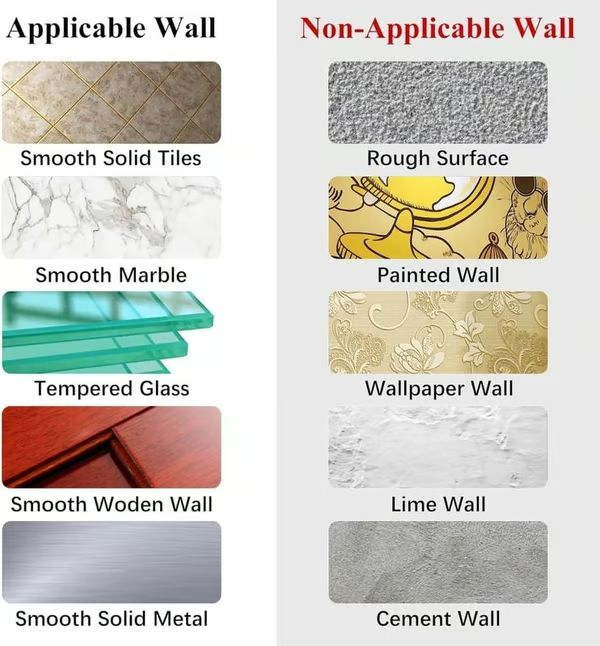 ABS Triangular Suction Cup Hook Toiletries Storage Rack