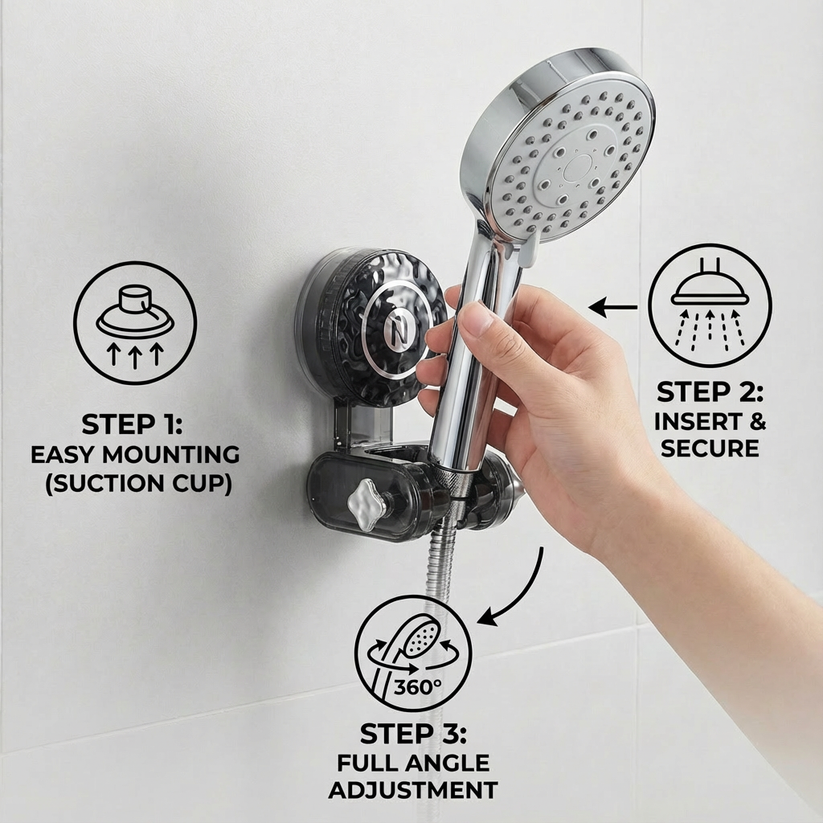 Movable Shower Head Holder