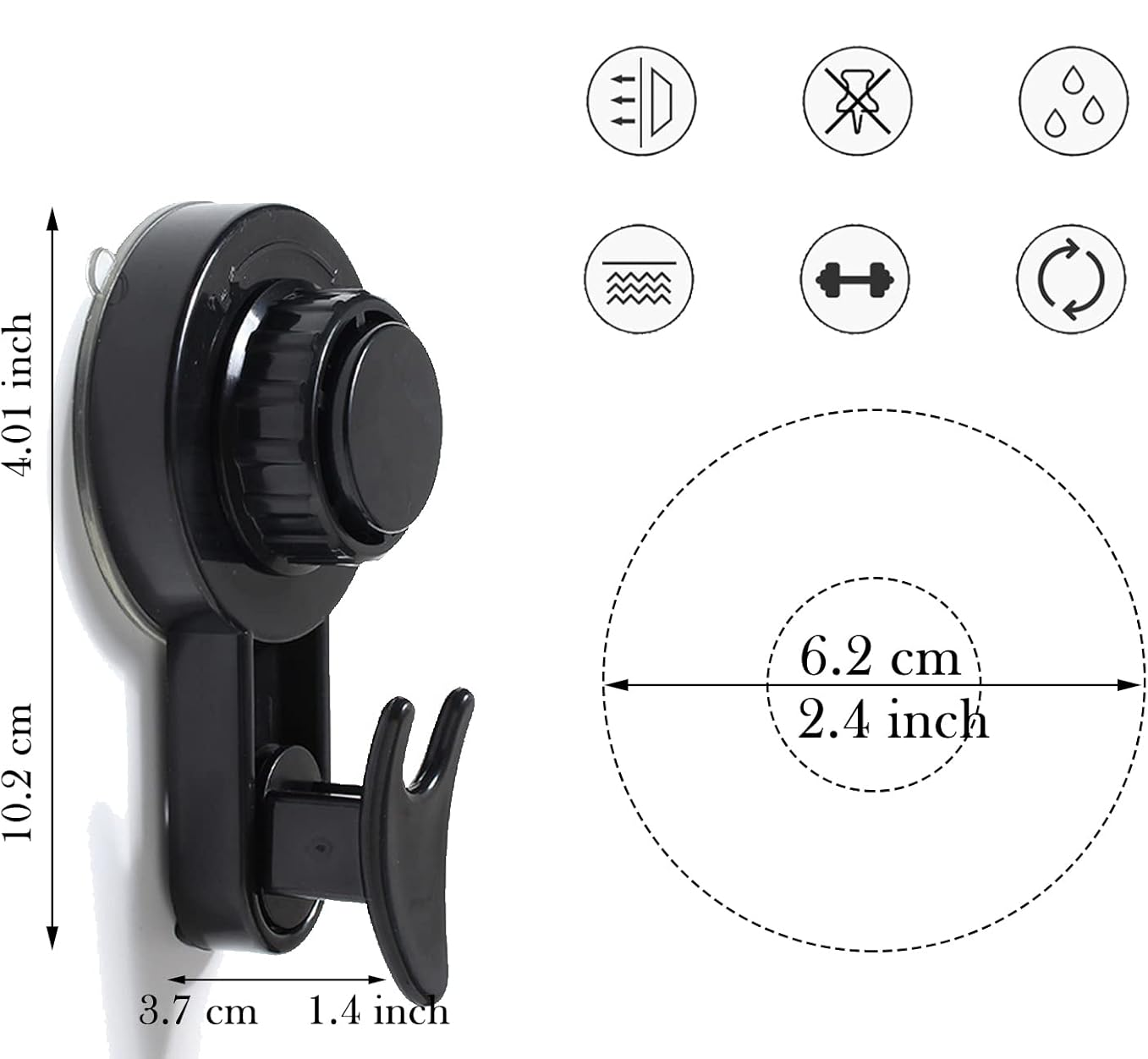 Vacuum Rotating Suction Cup Hooks