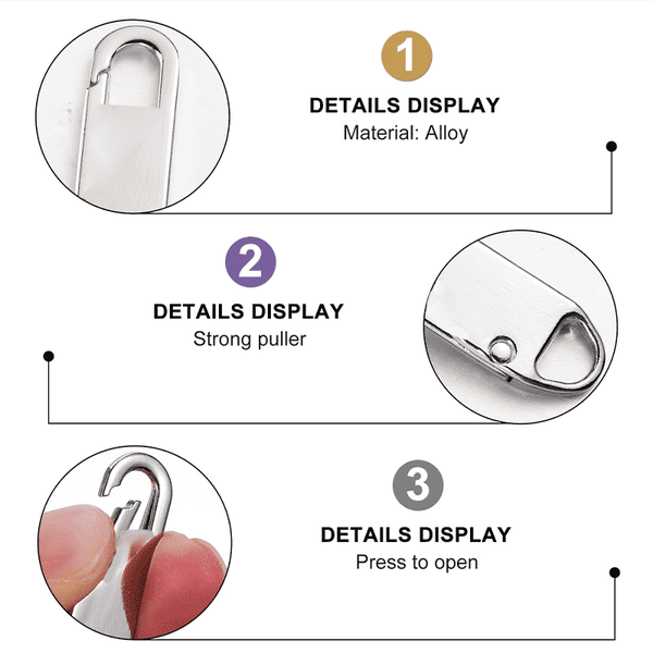 Universal Detachable Zipper Sliders