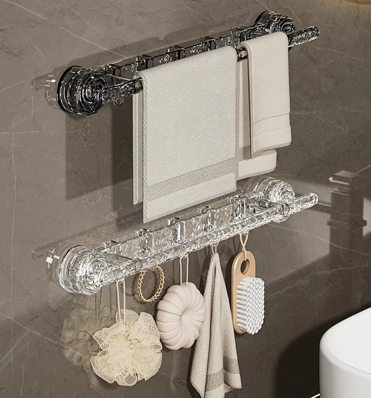 No-Drill Towel Rack