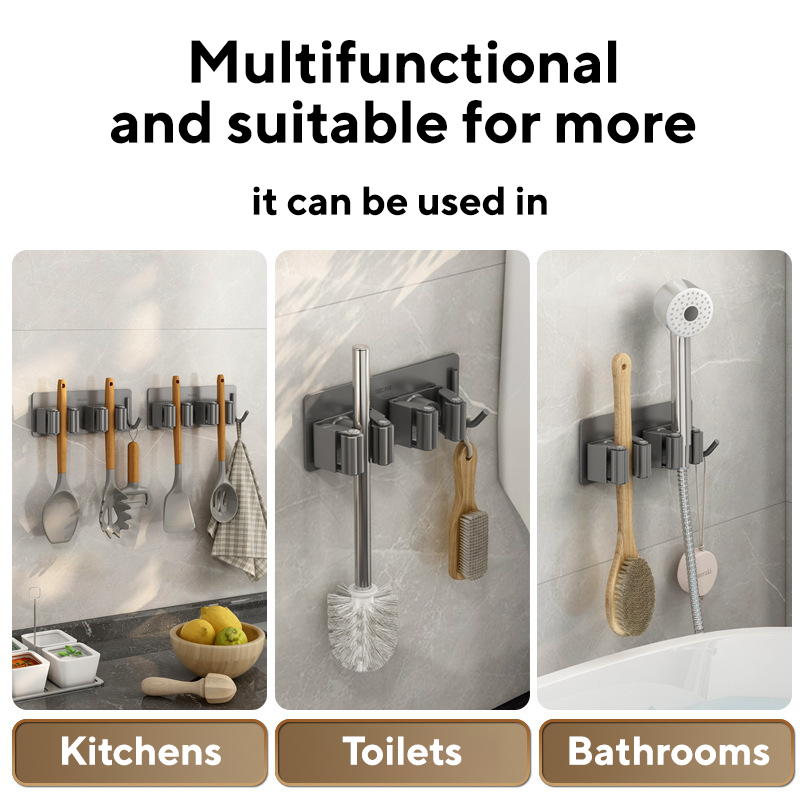 Metal Broom & Mop Holder