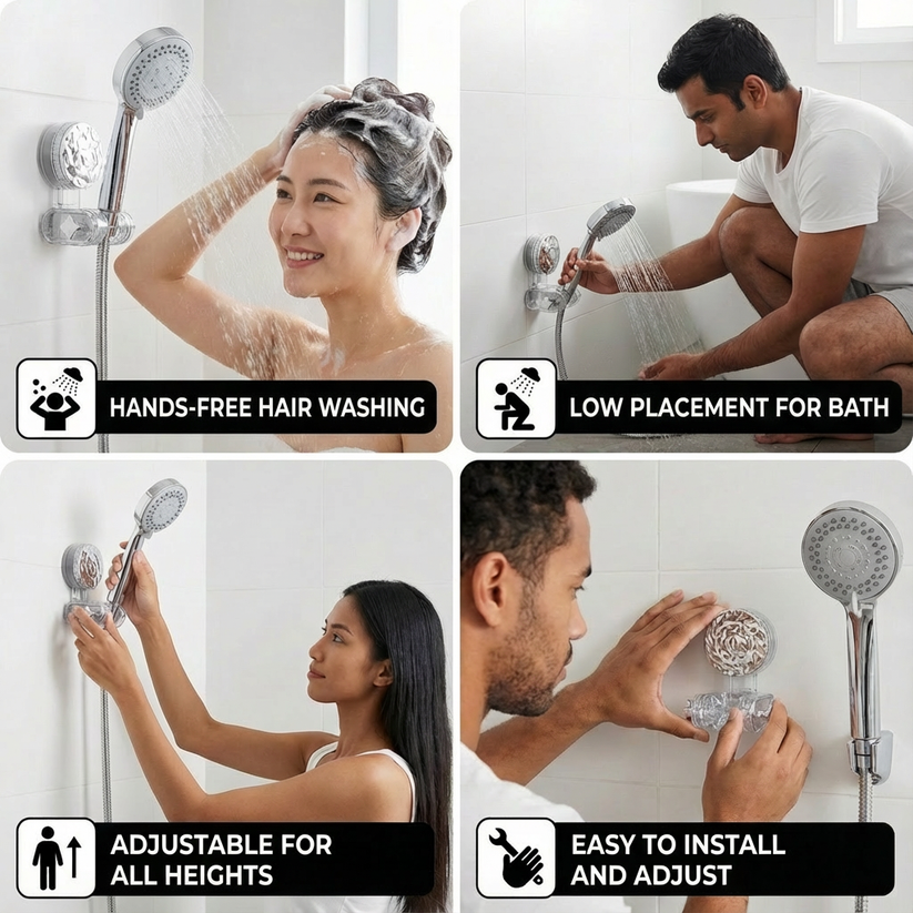 Movable Shower Head Holder