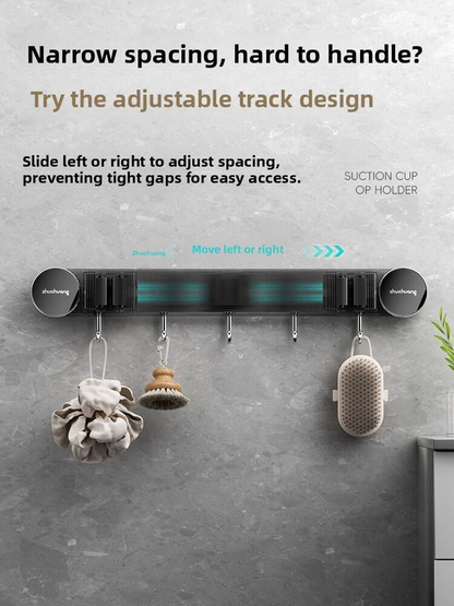 Wall Mounted Suction Cup Broom Holder